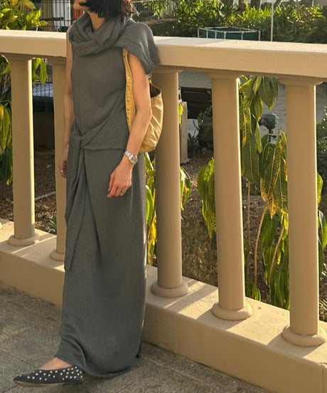 relax series linen blend maxi dress
