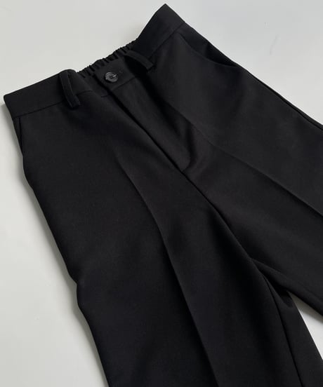 ［long length］wool blend straight slacks