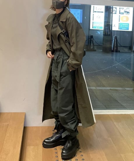 trench coat moss green (regular / long length)