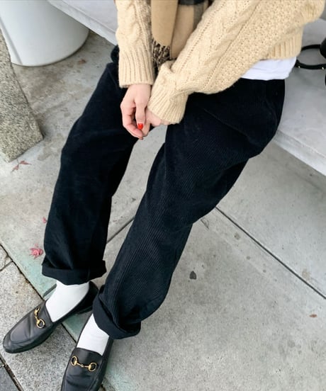 コーデュロイテーパードパンツ