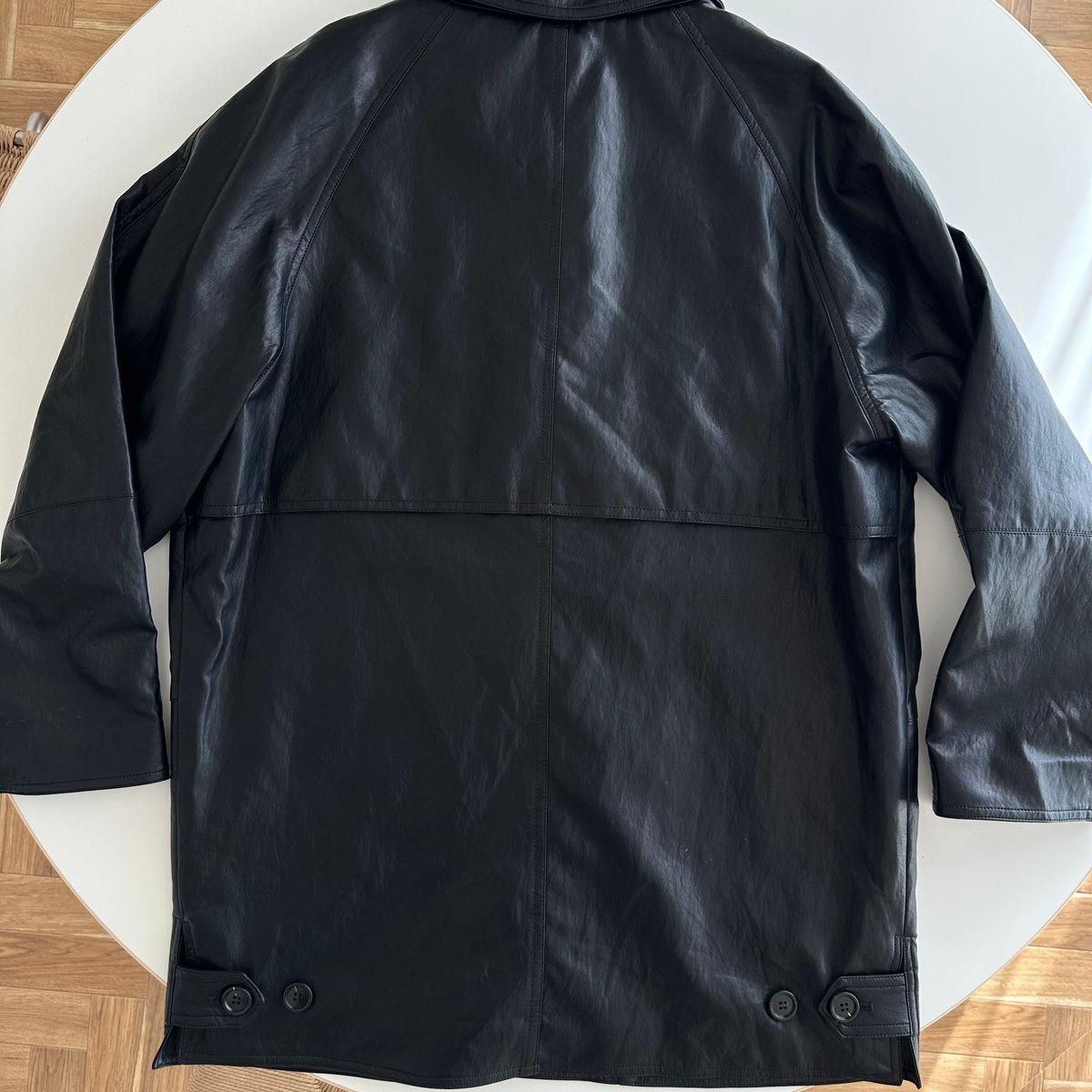 faux leather half coat | ok.soon