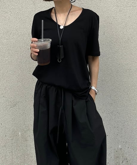 day half sleeve t&day nylon wide pants