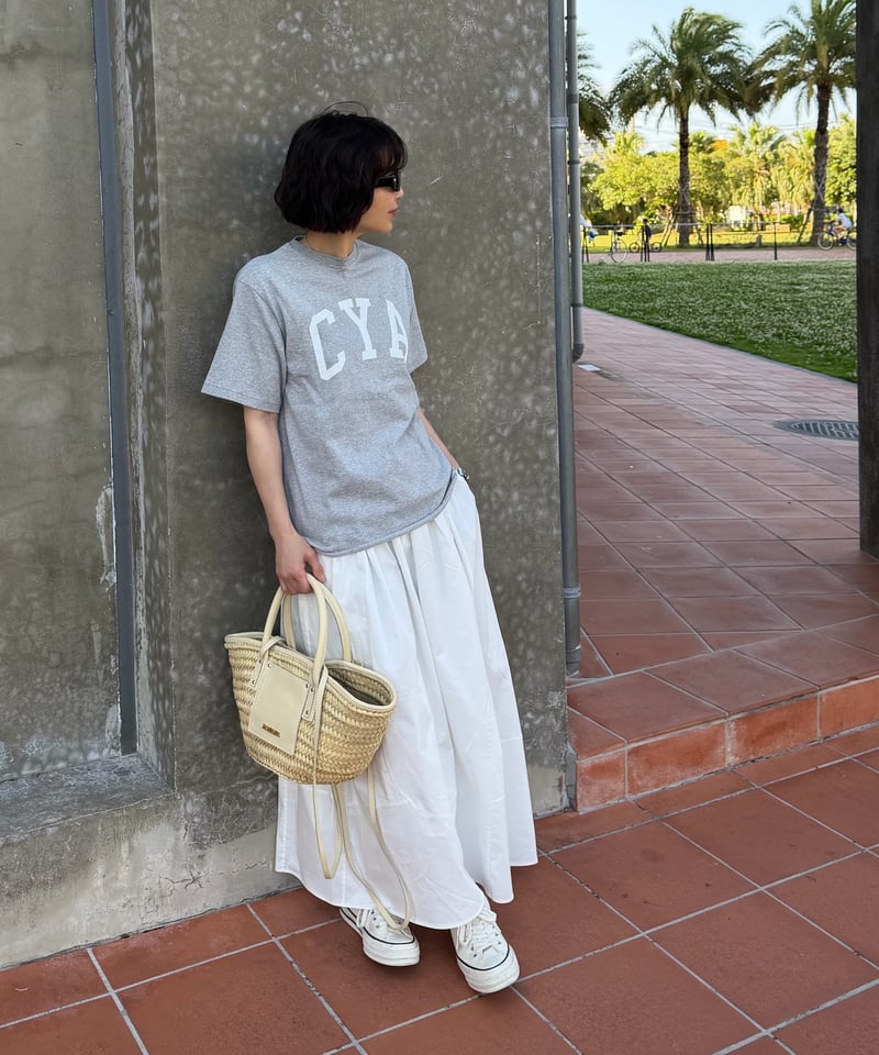 original logo t shirt white/gray | ok.soon