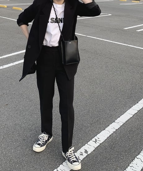 black set up suit