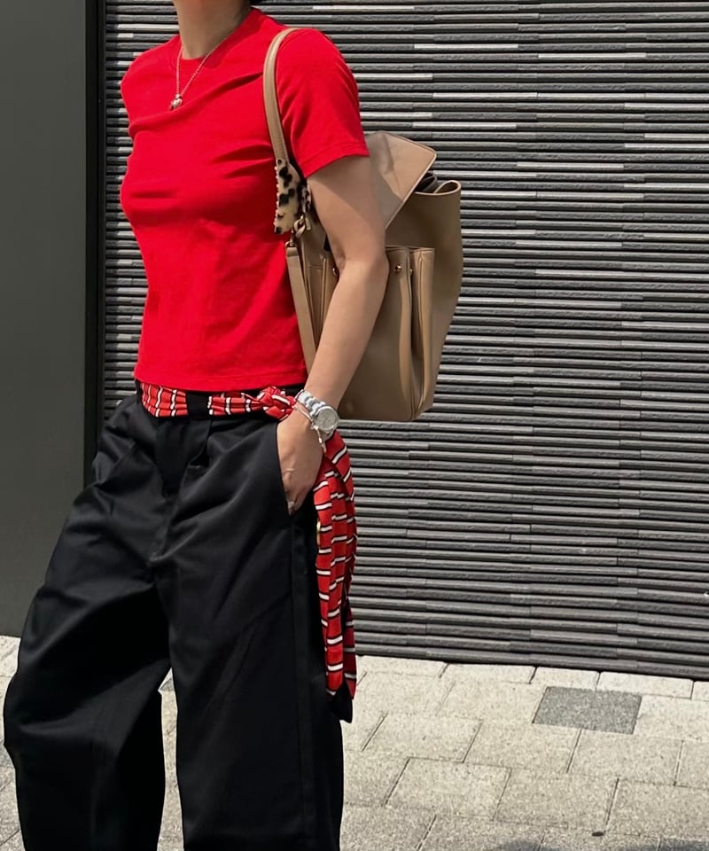 Nodress レッド　poloトップス十字架 Nodress レッド poloトップス十字架