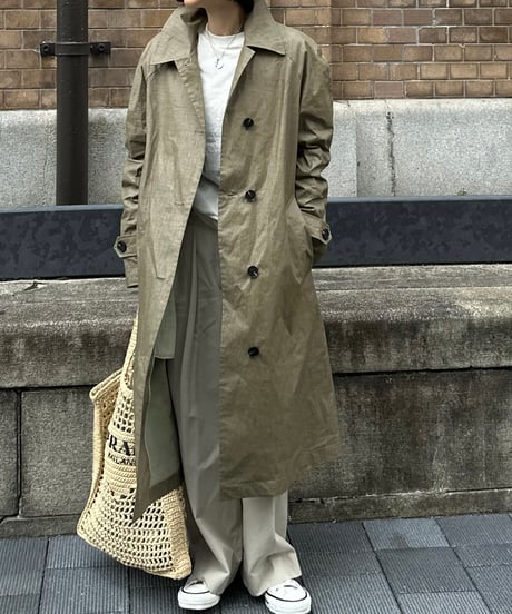 linen balmachan coat