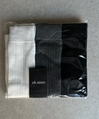 3pack lib socks(black/gray/white)