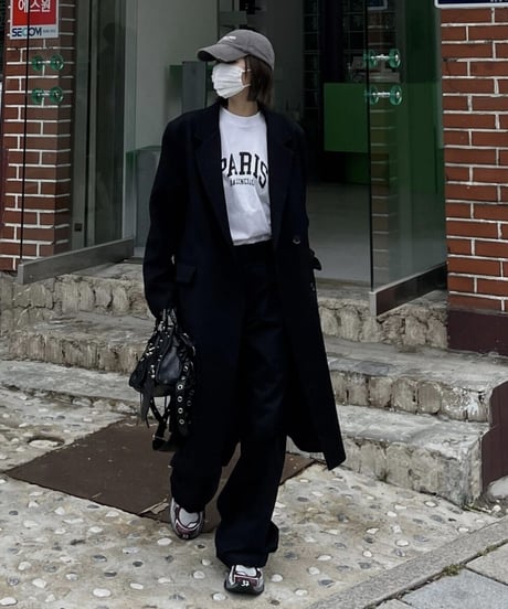 ok.soon×dickies wide chino pants (black)