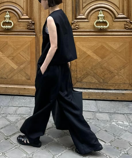 cotton linen vest & slacks