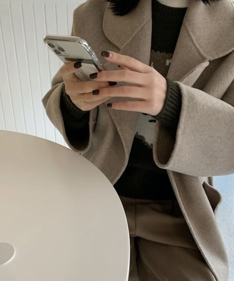 light melton coat(camel)