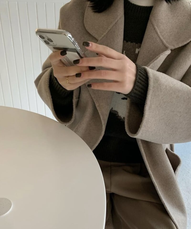 light melton coat(camel) | ok.soon light melton coat(camel) | ok.soon