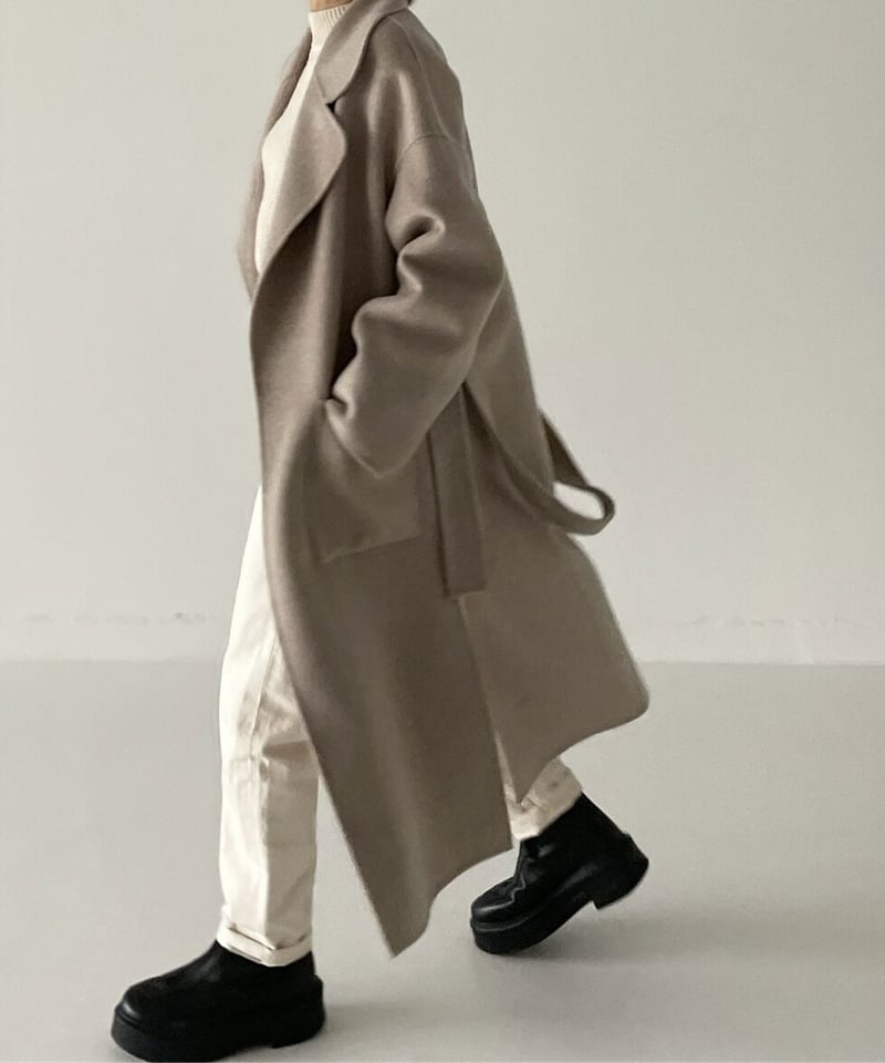 ok.soon キャメルロングコート light melton coat(camel) | ok.soon