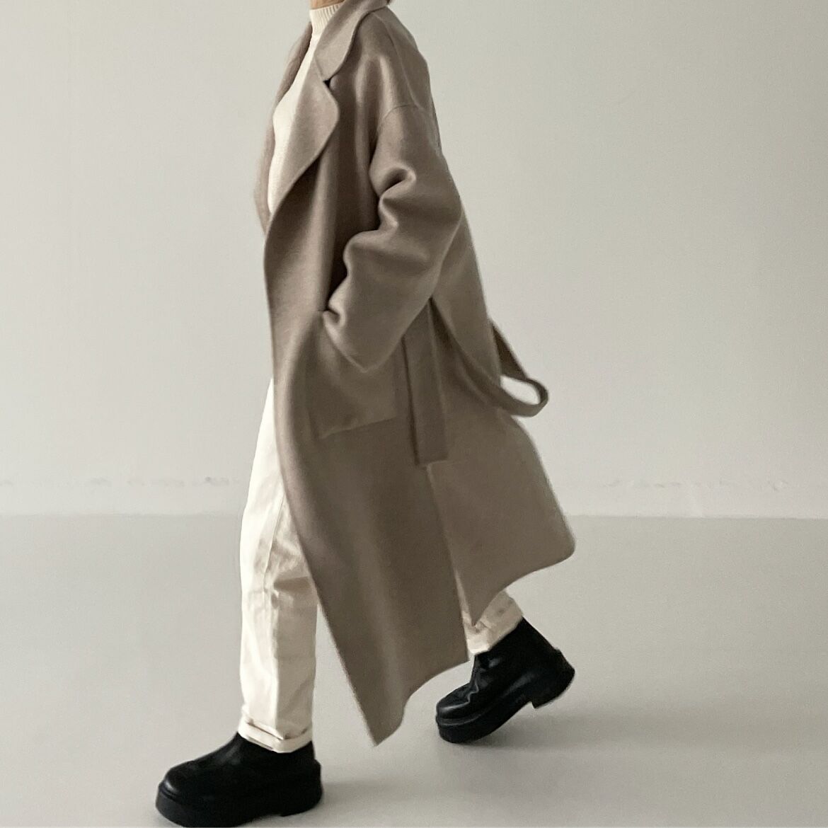 新品】ok.soon light melton coat (gray1)