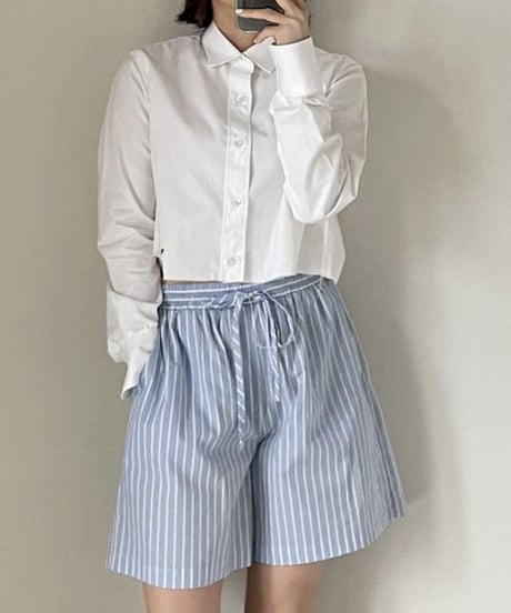 mulch stripe half pants (yellow/blue)