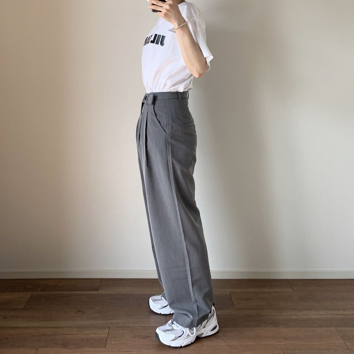 2ボタンワイドスラックスgray | ok.soon 2ボタンワイドスラックスgray | ok.soon