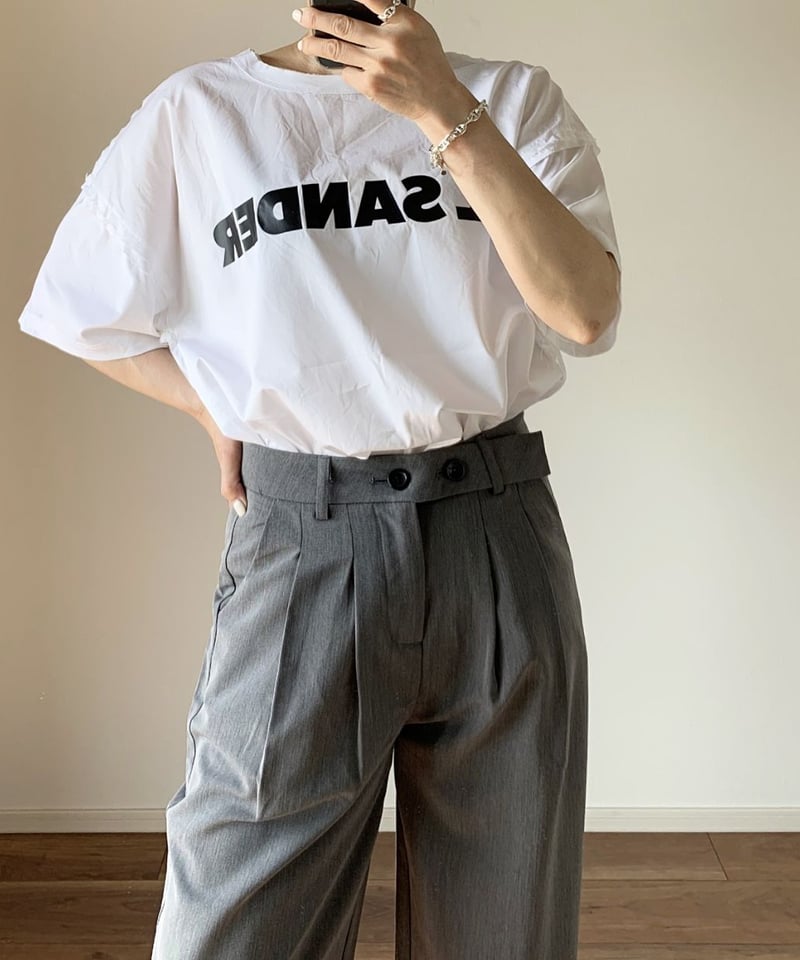 2ボタンワイドスラックスgray | ok.soon 2ボタンワイドスラックスgray | ok.soon
