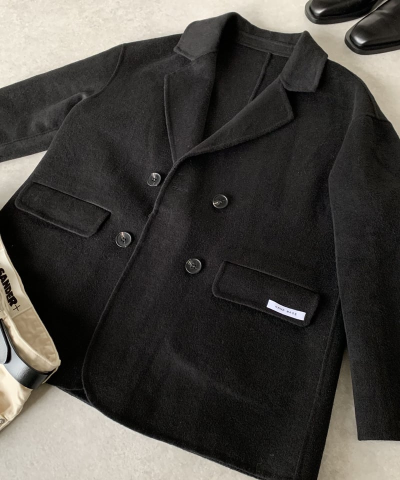 ハンドメイドウールジャケットblack | ok.soon