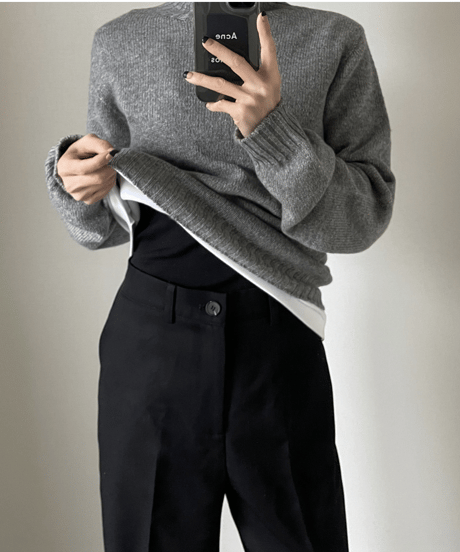 ［long sleeve］layered t shirt ※waist layered※