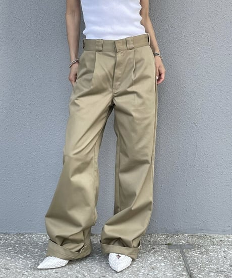 ok.soon×dickies wide chino pants