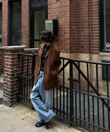 classic suede jacket brown