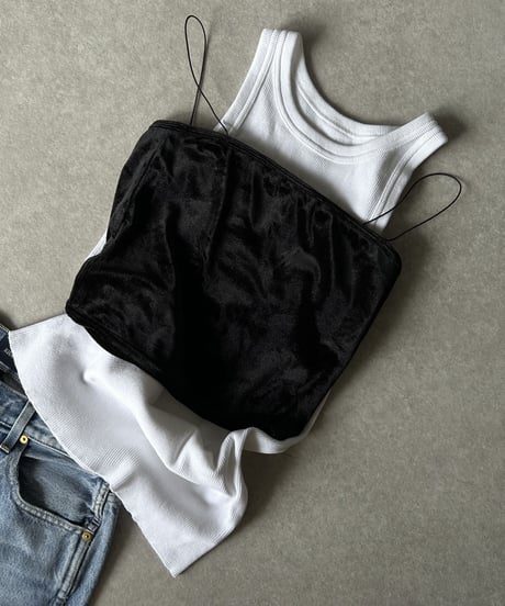 velour cami black