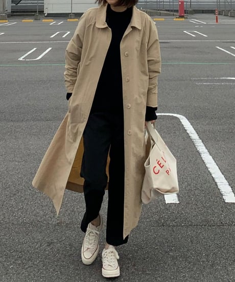 light soutien collar coat (black/beige)