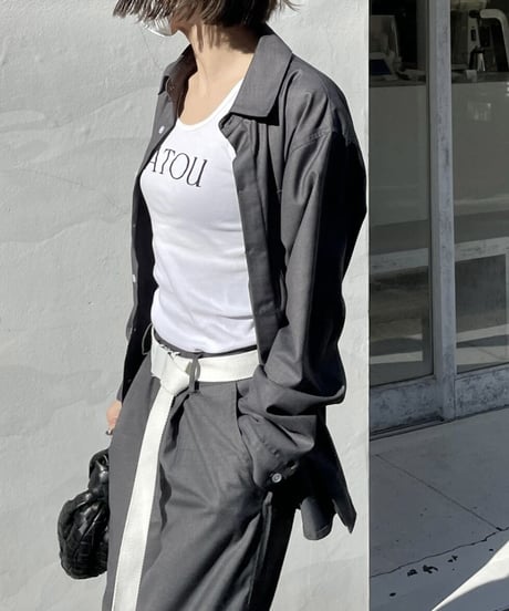 front fly shirt (gray)