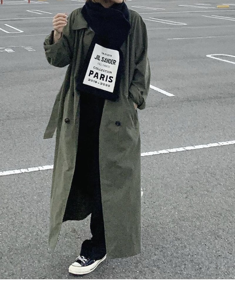 trench coat moss green (regular / long length)