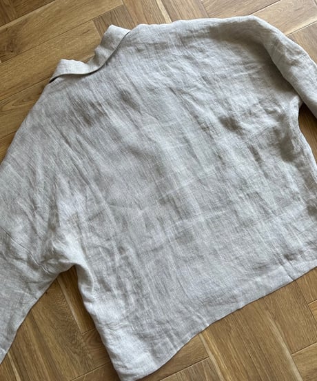 linen shirt&long skirt relax setup