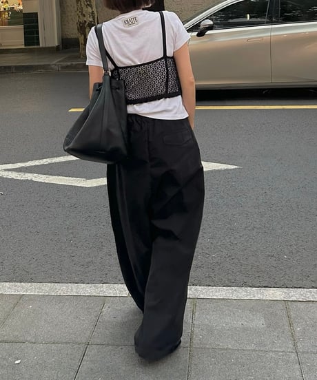 day half sleeve t&day nylon wide pants