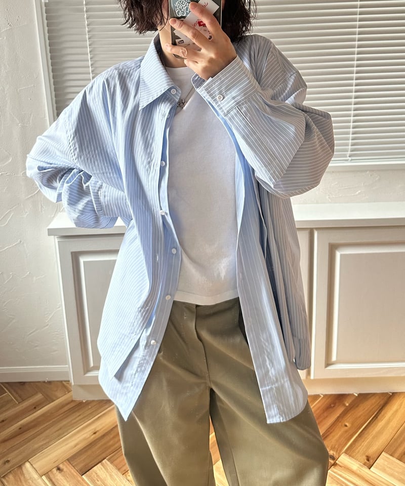 トップス ok.soon layered stripe shirt over size layered stripe shirt over size | ok.soon