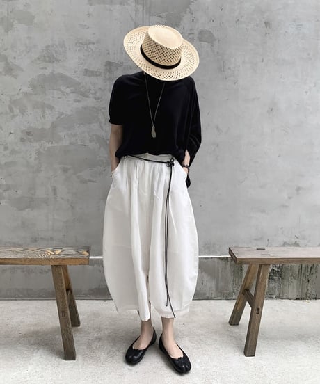 linen croped pants white