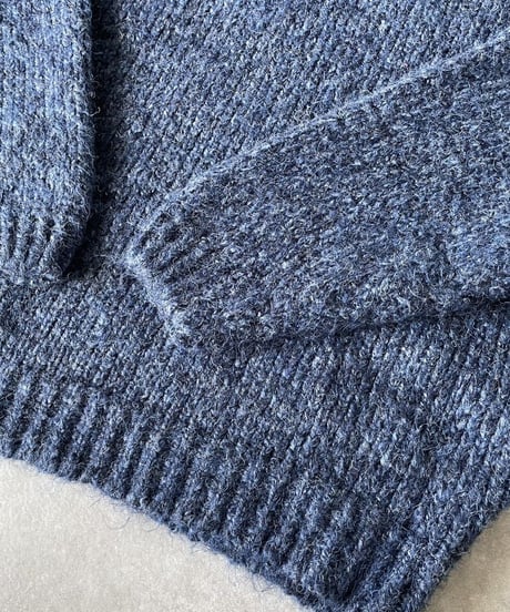 ハイネックミックスニットgray,blue