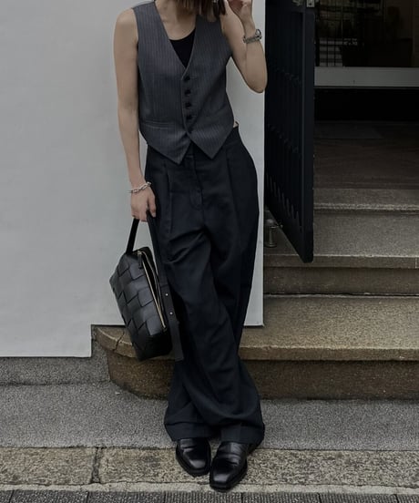 tailored vest & london stripe bowtie