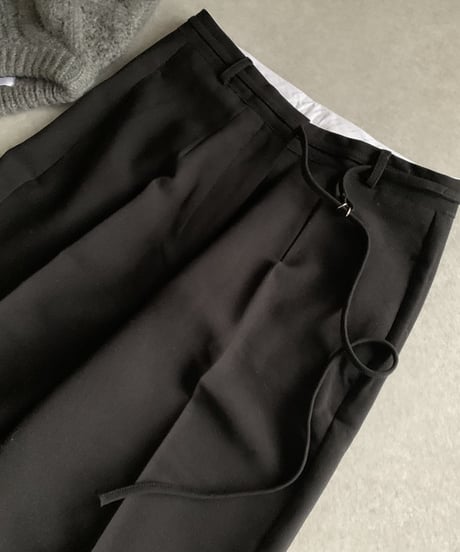 high-waist wool like slacks