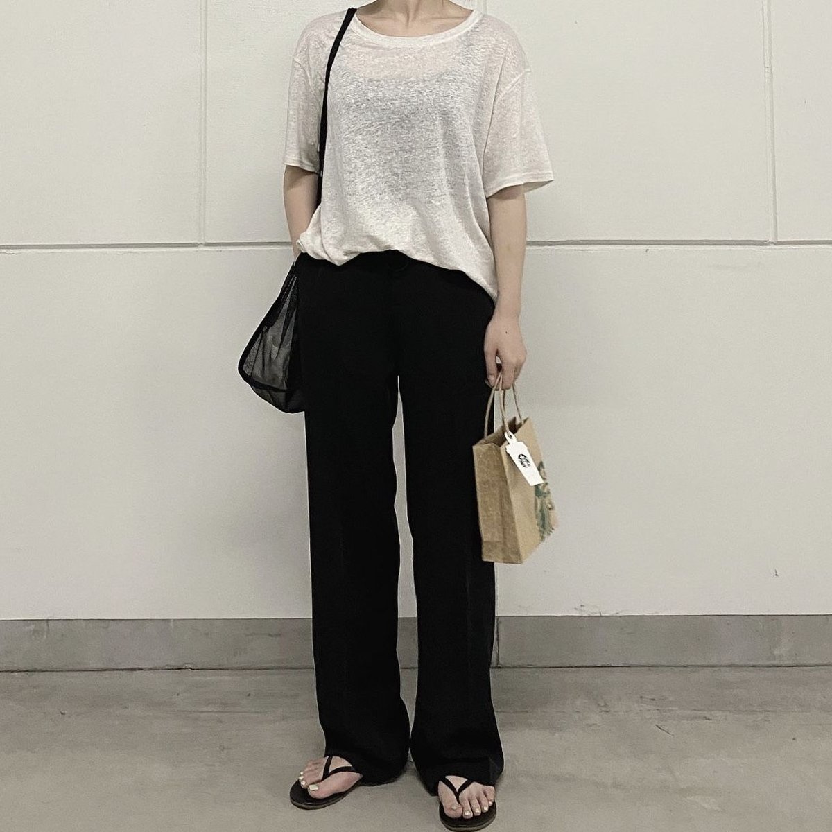 long length straight slacks (black) | ok.soon