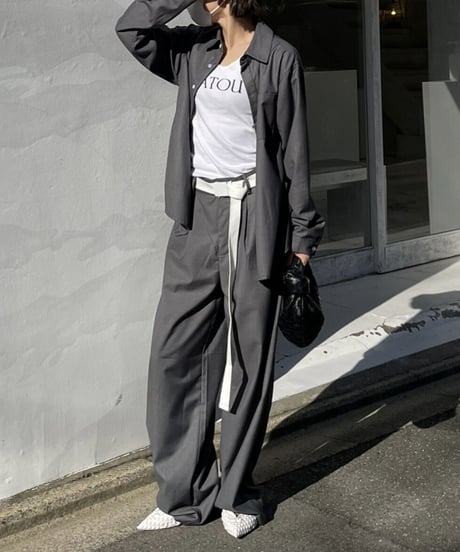 front fly shirt (gray)