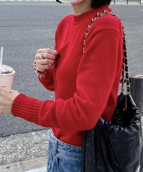 cotton sweater (red)