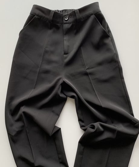 long length straight slacks (black)