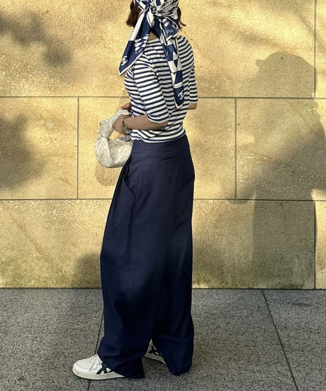 wide slacks navy