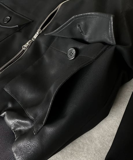 fake leather blouson