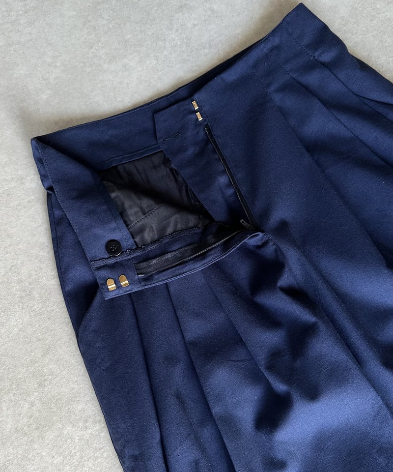 wide slacks navy | ok.soon