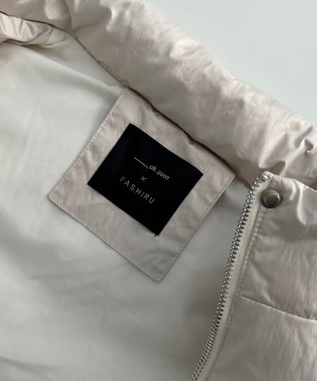 W name down vest （×FASHIRU）ecru