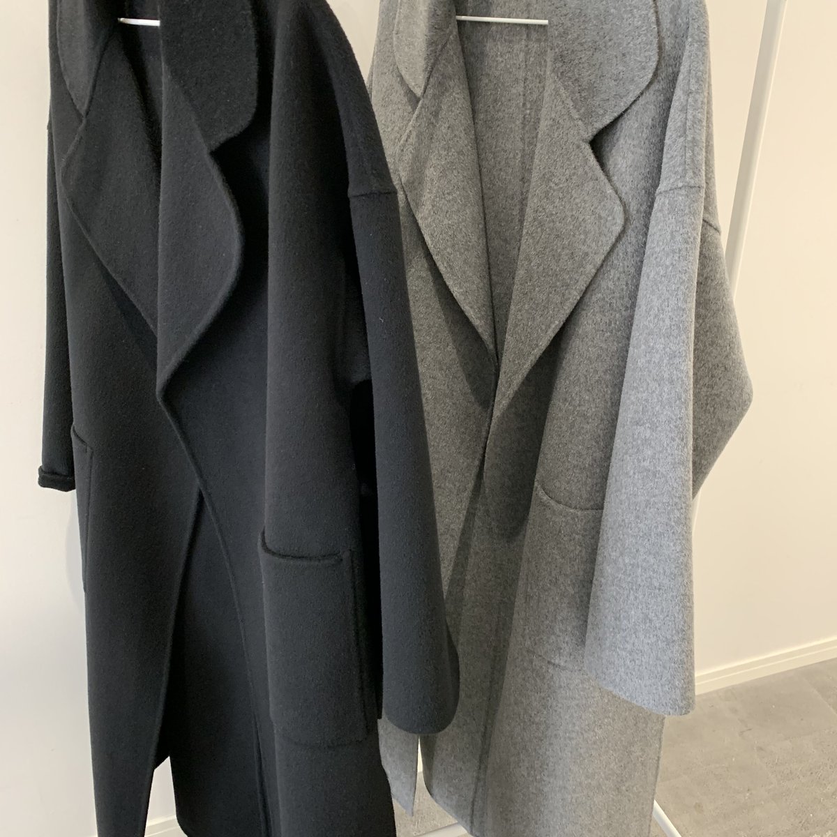 light melton coat(gray/black) | ok.soon light melton coat(gray/black) | ok.soon