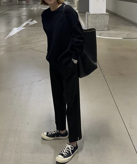 side slit slacks (black)