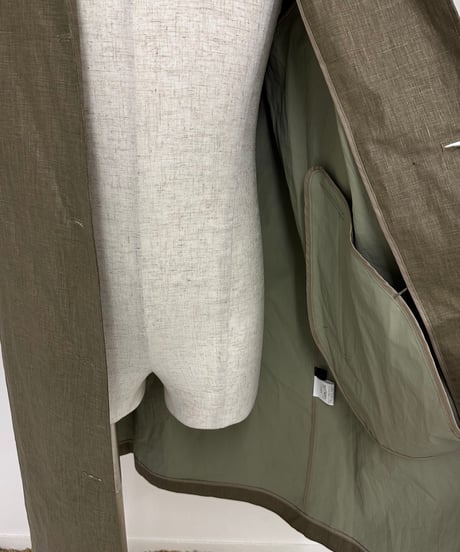 linen balmachan coat