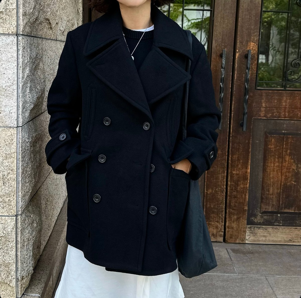ok.soon ピーコート　ネイビー pea coat black | ok.soon