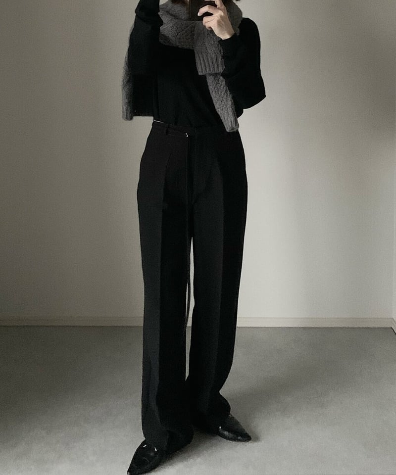 パンツ oksoon high-waist wool like slacks high-waist wool like slacks | ok.soon