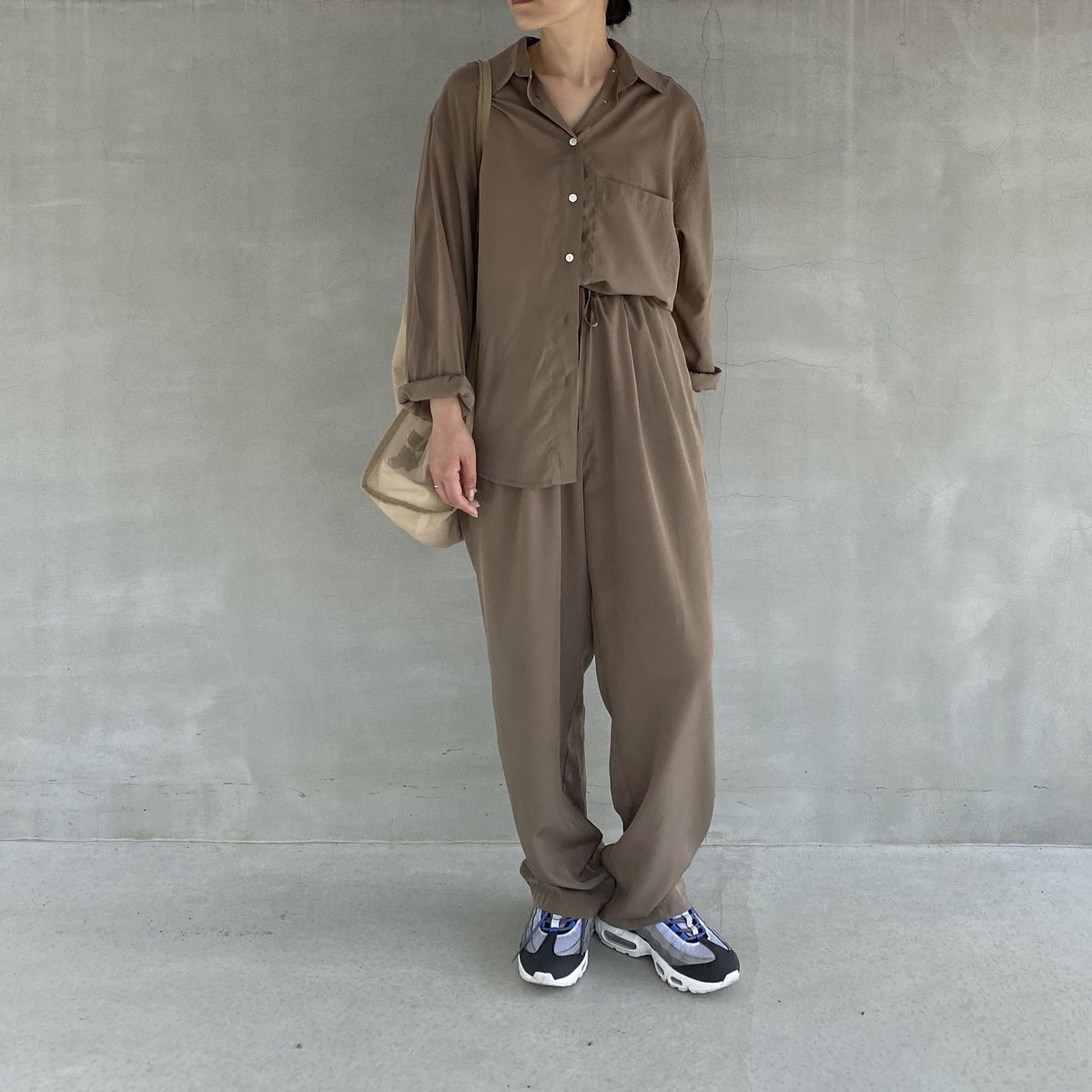 リラックスサテンセットアップ | ok.soon