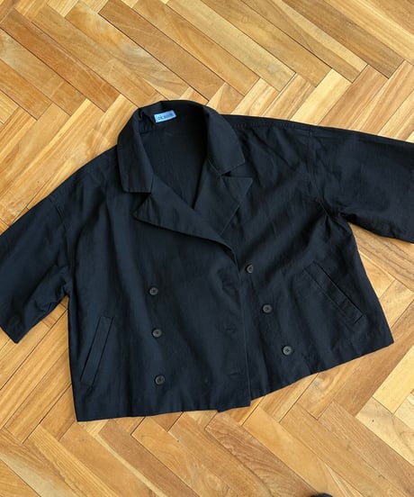 cotton linen half sleeve jacket